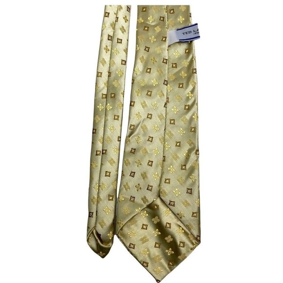 TED LAPIDUS PARIS Mens Necktie Luxury Silk Tie Pale Yellow Gold - Picture 4 of 7